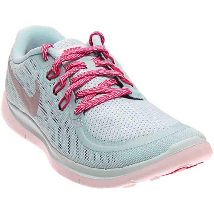 NIKE Kid's Free 5.0 GS, Copa/Metallic Silver-Vivid Pink-White